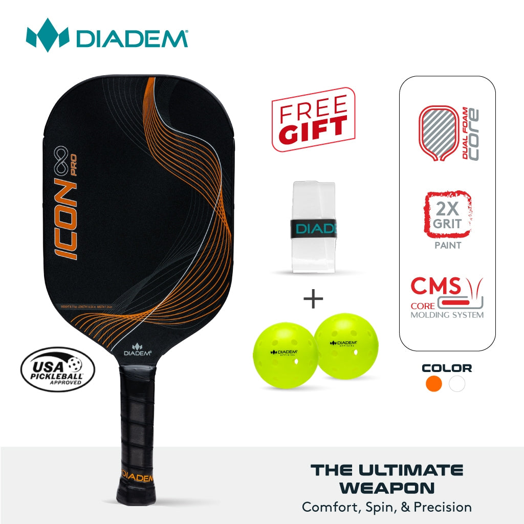 DIADEM ICON V3 INFINITY PICKLEBALL PADDLE - USAP CERTIFIED / DIADEM ICON V3 INFINITI PEDAL PICKLEBALL