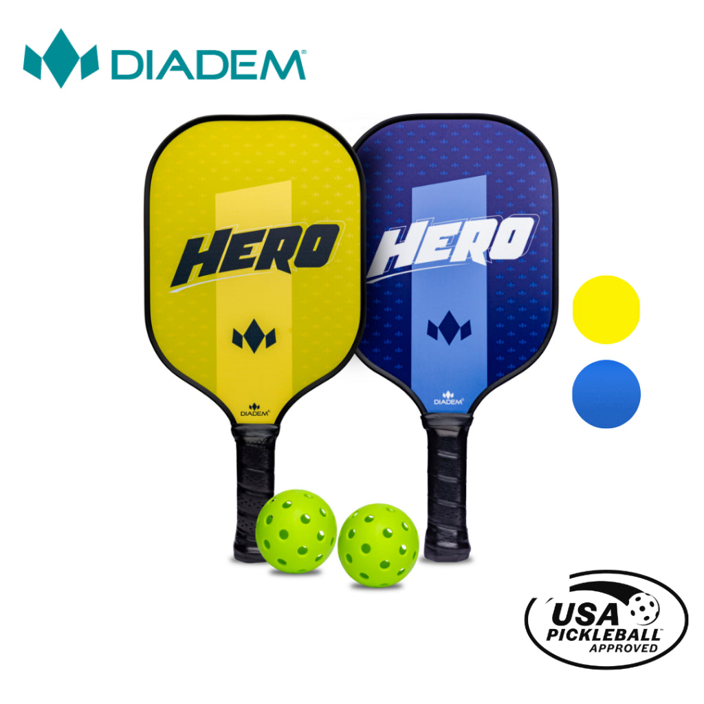 DIADEM HERO STARTER KIT PICKLEBALL PADDLE - USAP APPROVED | LIGHTWEIGHT PERFECT FOR BEGINNERS PERFORMANCE PADDLE