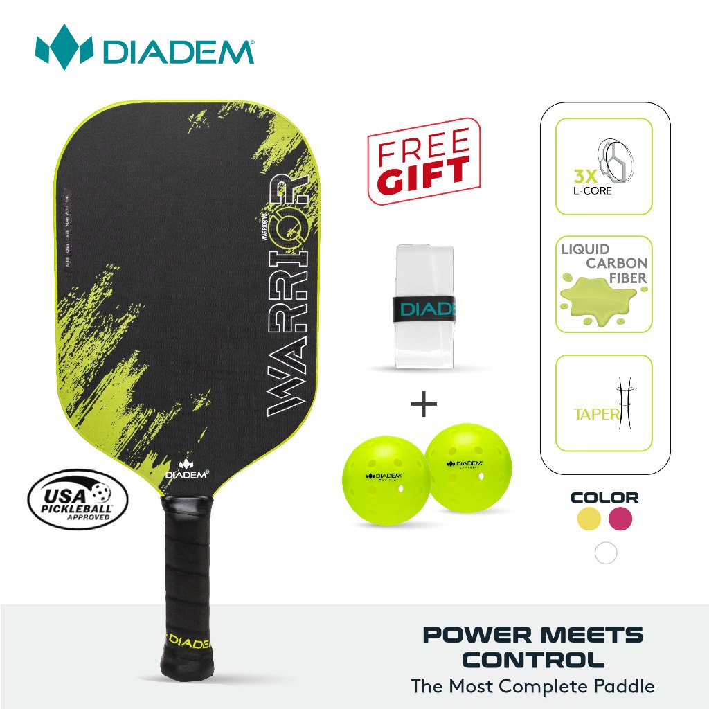 DIADEM WARRIOR V2 PICKLEBALL PADDLE - USAP APPROVED | BALANCED PERFORMANCE PADDLE