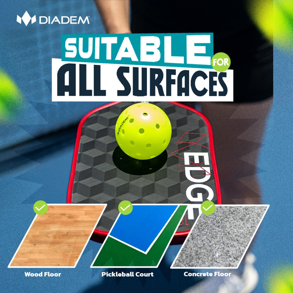 DIADEM OFFICIAL TOURNAMENT STANDARD PICKLEBALL BALL - 40 HOLES (3/6/12 PACK)