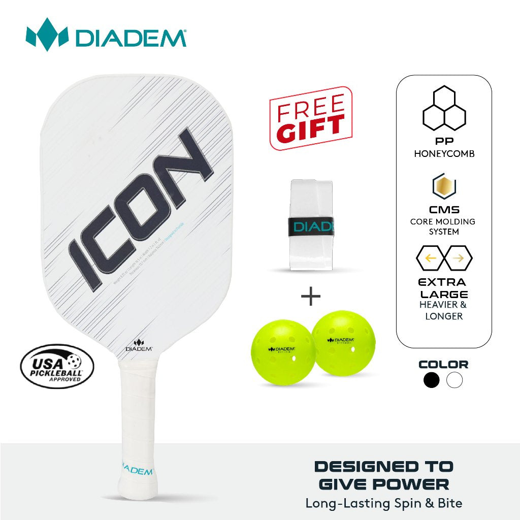 DIADEM ICON V2 PICKLEBALL PADDLE - USAP APPROVED | COMFORT PERFORMANCE PADDLE