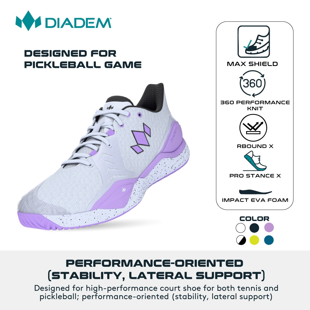 DIADEM WOMEN's COURT BURST HARD COURT PICKLEBALL SHOES | SPEED AND AGILITY