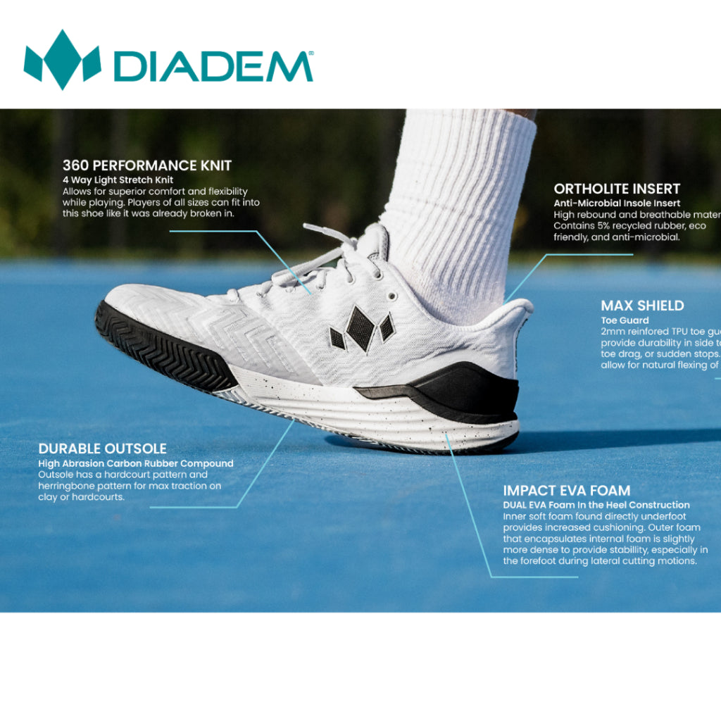 DIADEM WOMEN's COURT BURST HARD COURT PICKLEBALL SHOES | SPEED AND AGILITY