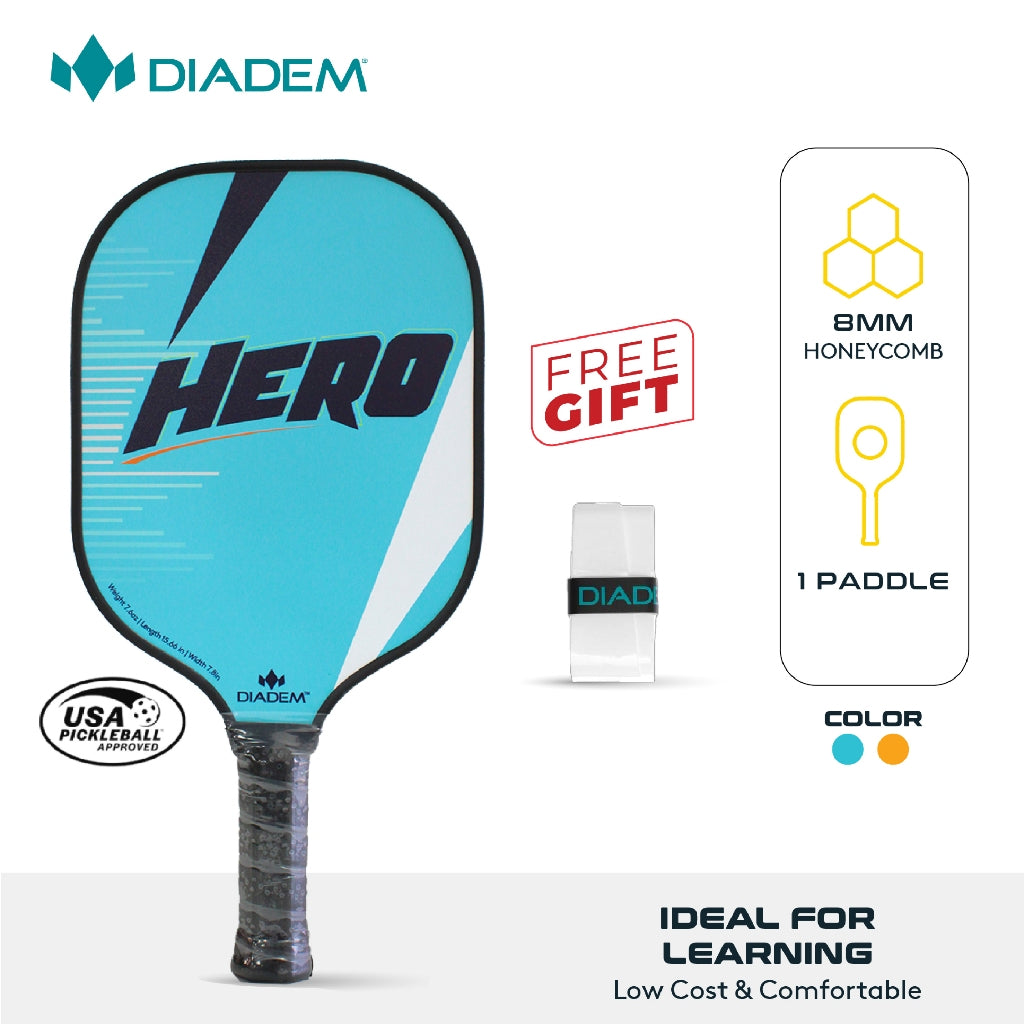 DIADEM HERO PICKLEBALL PADDLE - USAP APPROVED | LIGHTWEIGHT PERFECT FOR BEGINNERS PERFORMANCE PADDLE